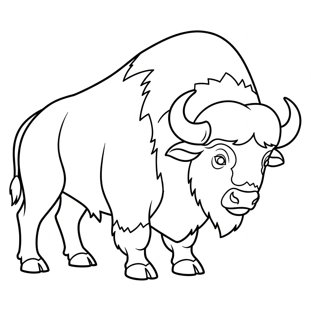 Bufalo da colorare thumbnail
