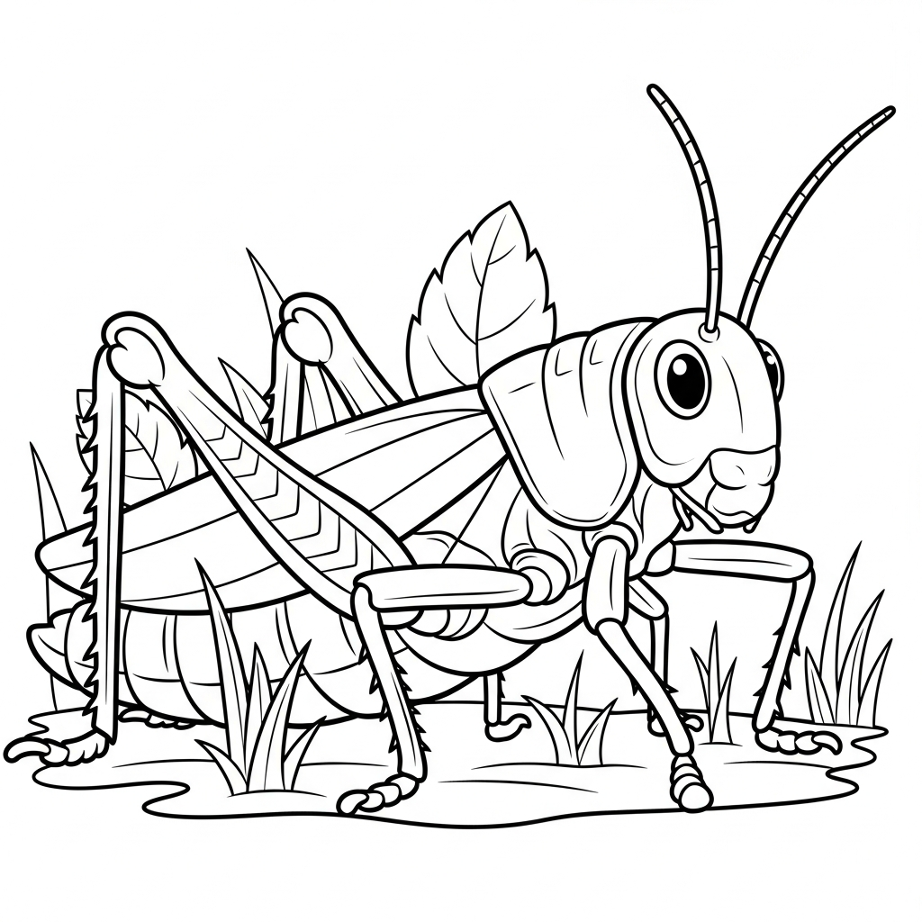 Cavalletta da colorare thumbnail