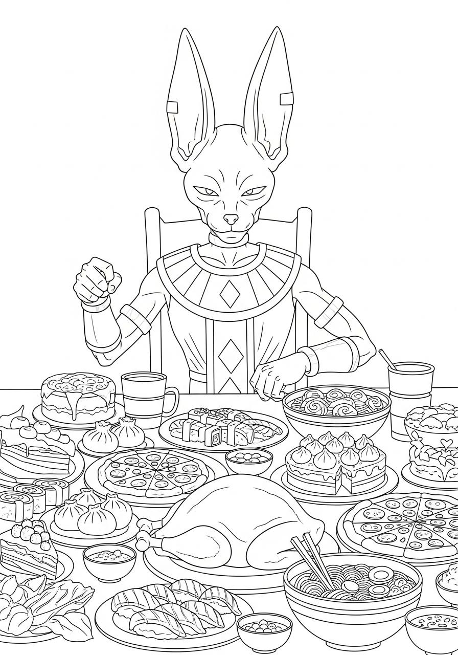 da colorare Beerus disegno facile bambini