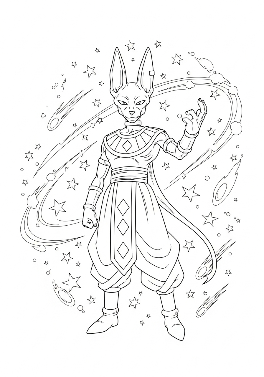 immagine da colorare Beerus