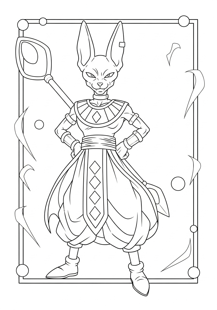 disegni Beerus da colorare e stampare