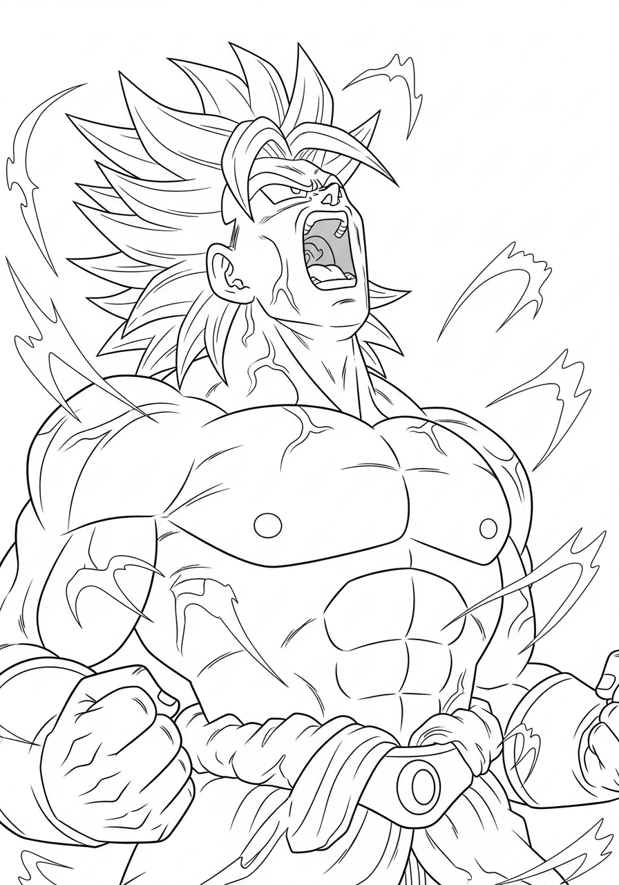 Broly da stampare e colorare gratis
