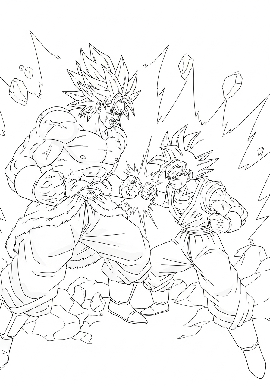 disegni di Broly da colorare e stampare gratis