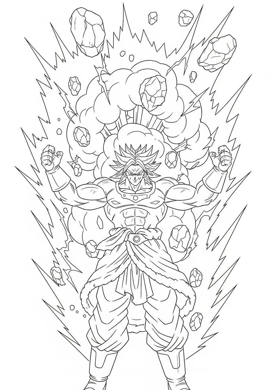 Broly da colorare e stampare pdf