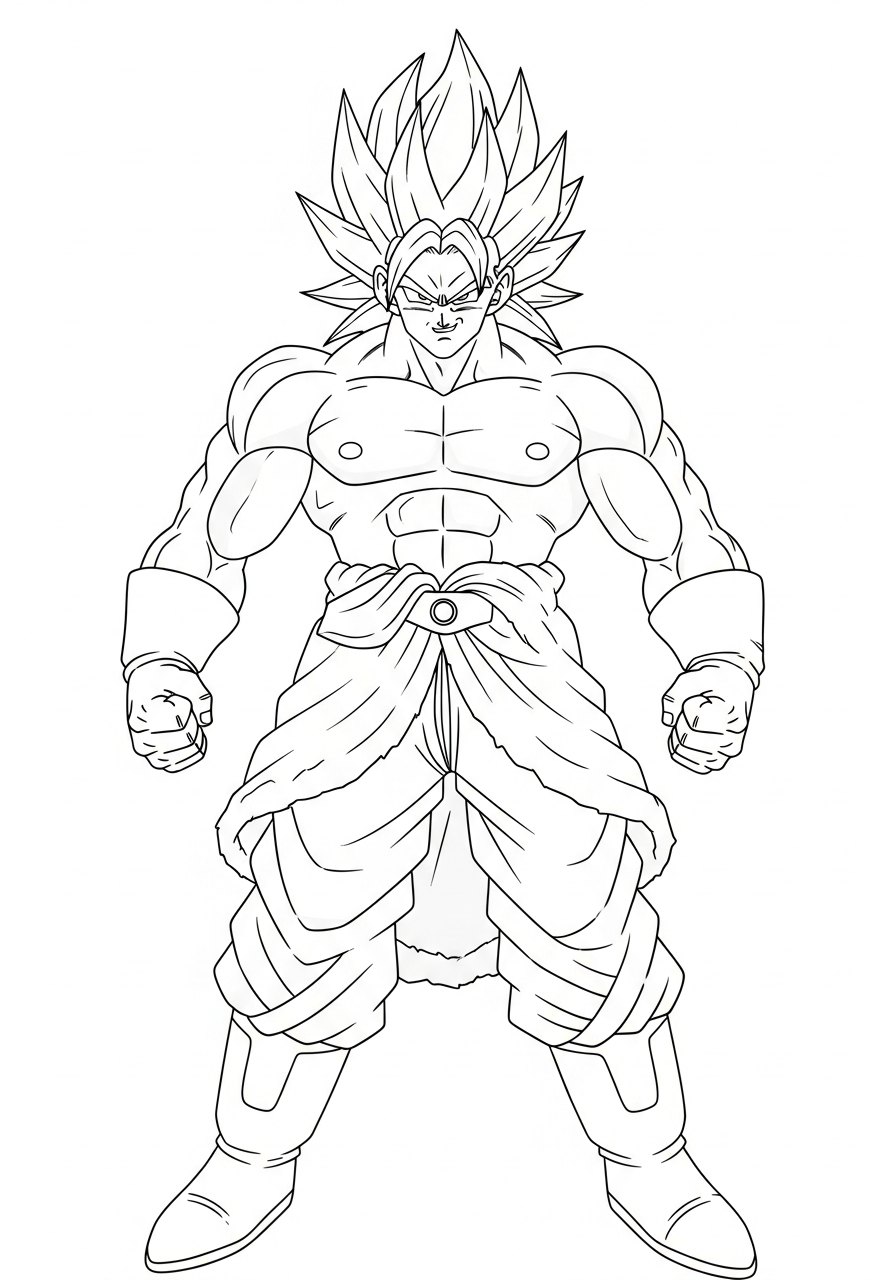 Broly da colorare e stampare 1
