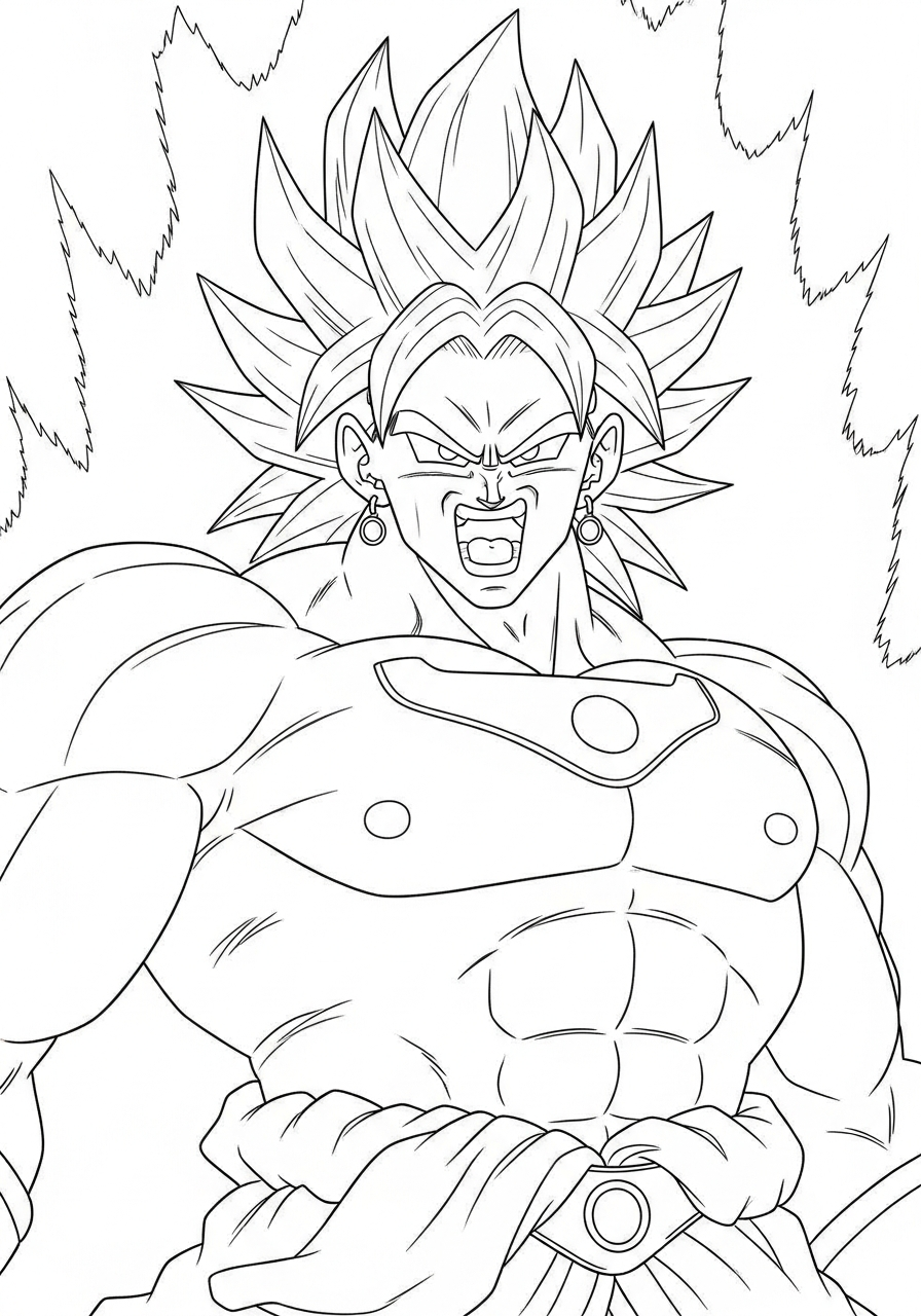 immagini di Broly da colorare per bambini