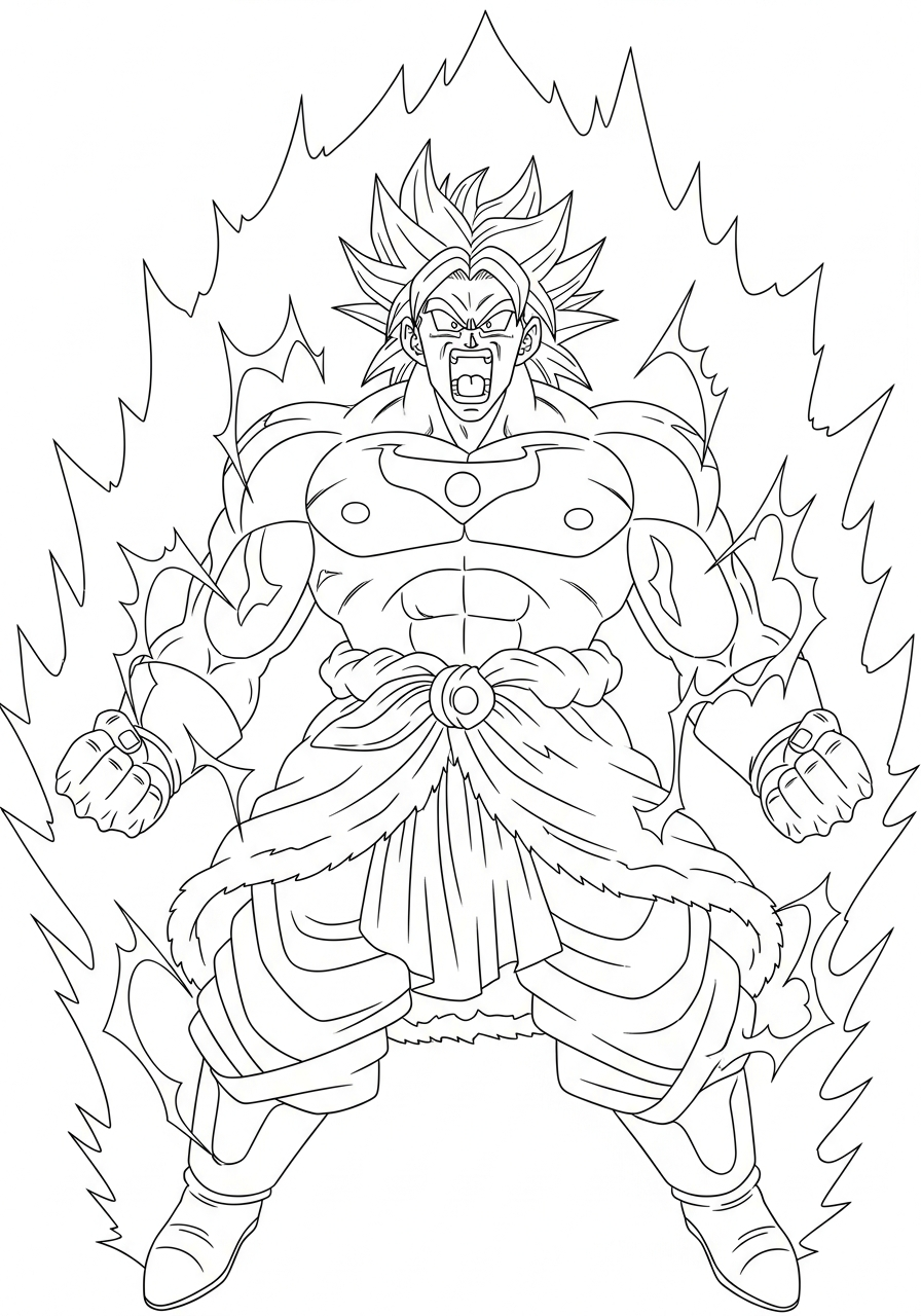 disegni da colorare gratis Broly 1