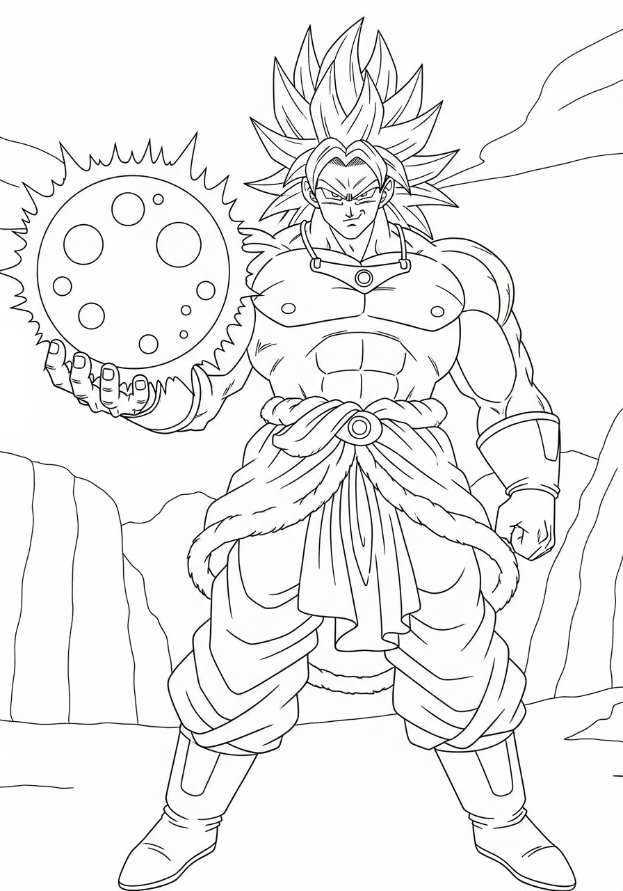 disegni Broly da colorare pdf