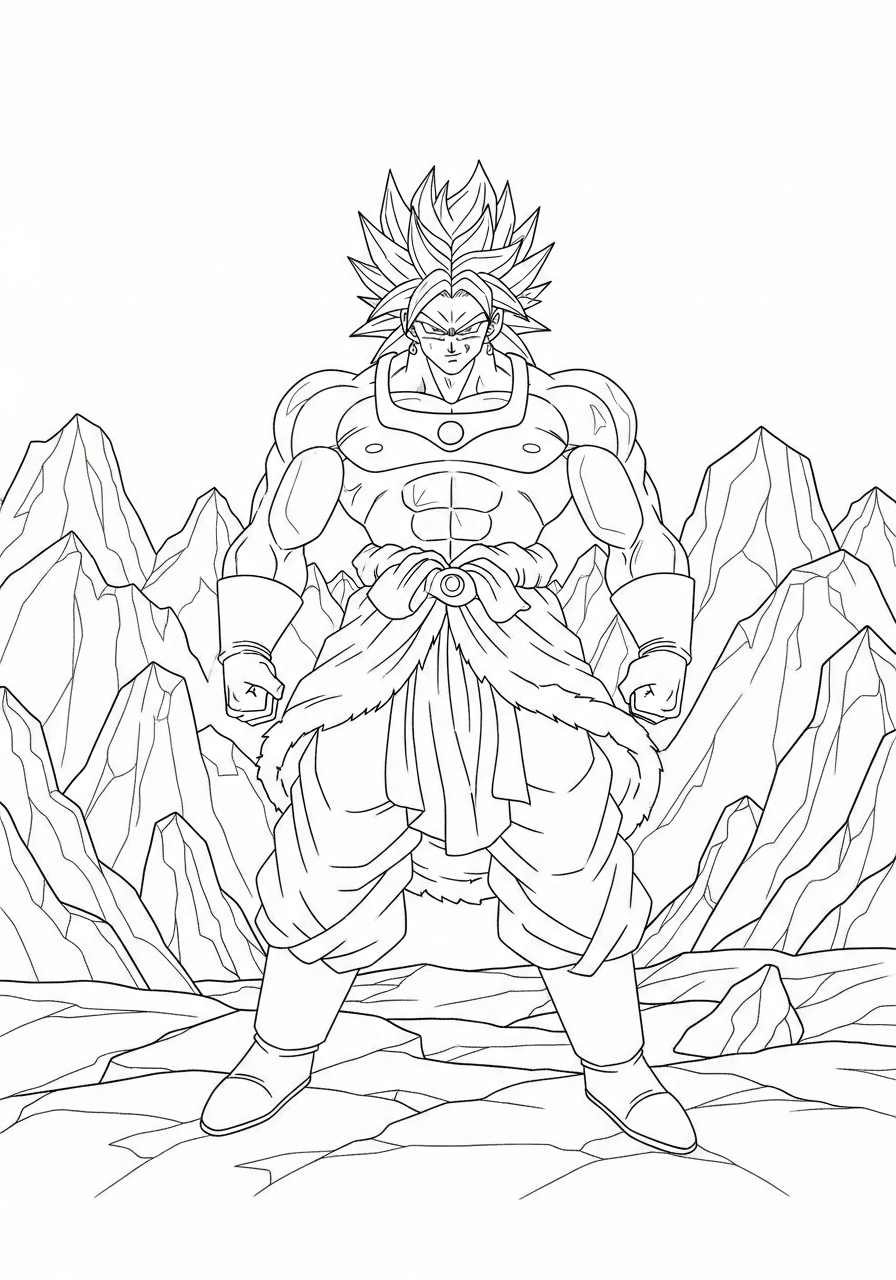 disegni da colorare gratis Broly