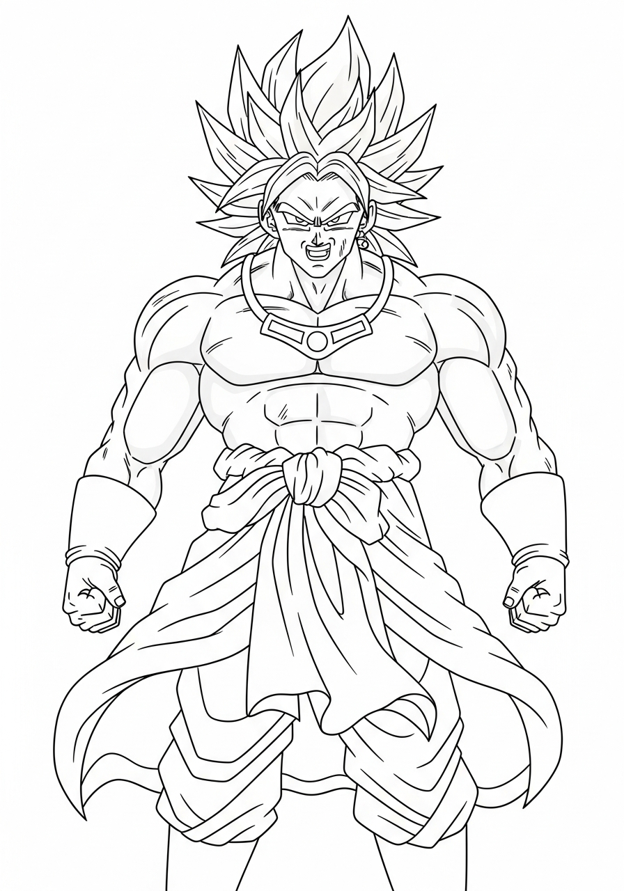 disegni da colorare Broly per bambini