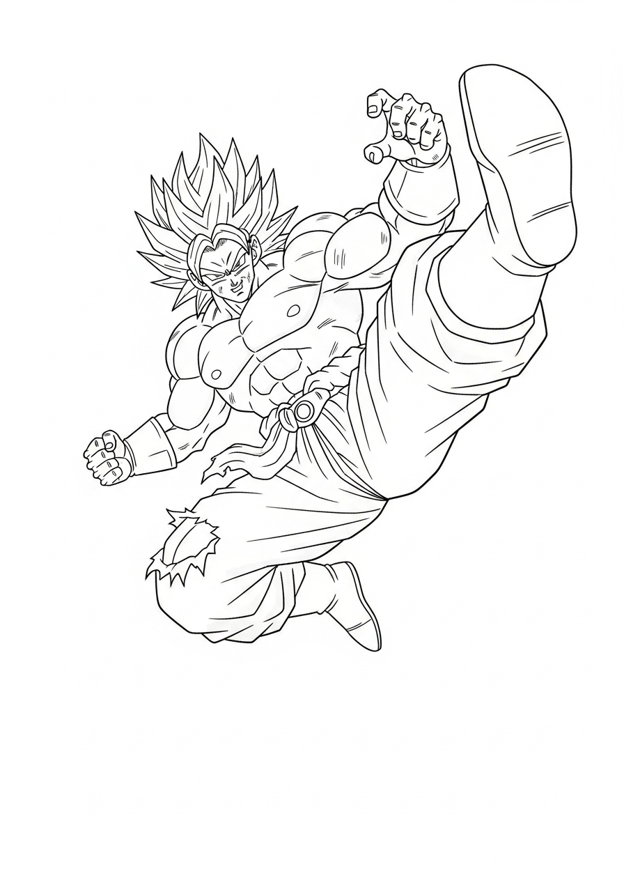 Broly da stampare e colorare per bambini