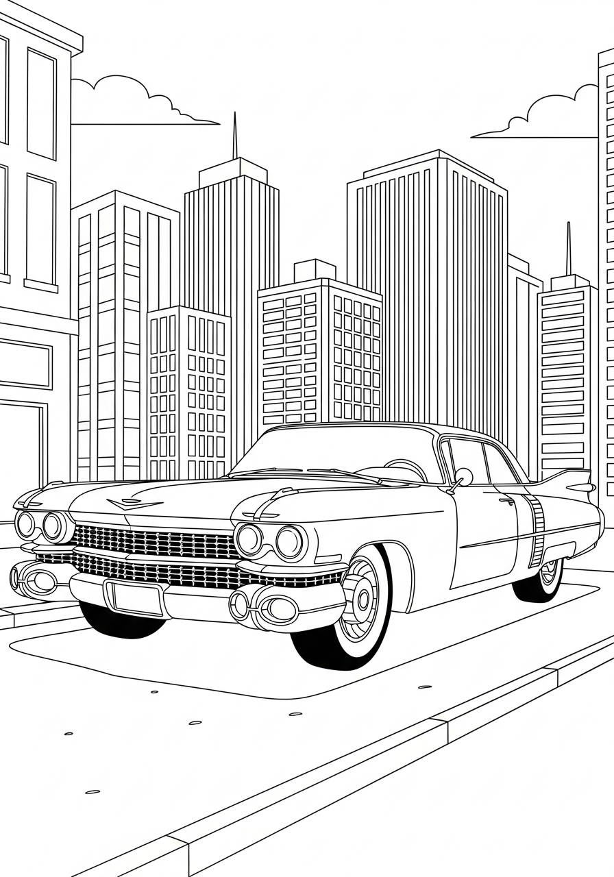 Cadillac 21 Cadillac da colorare bambini