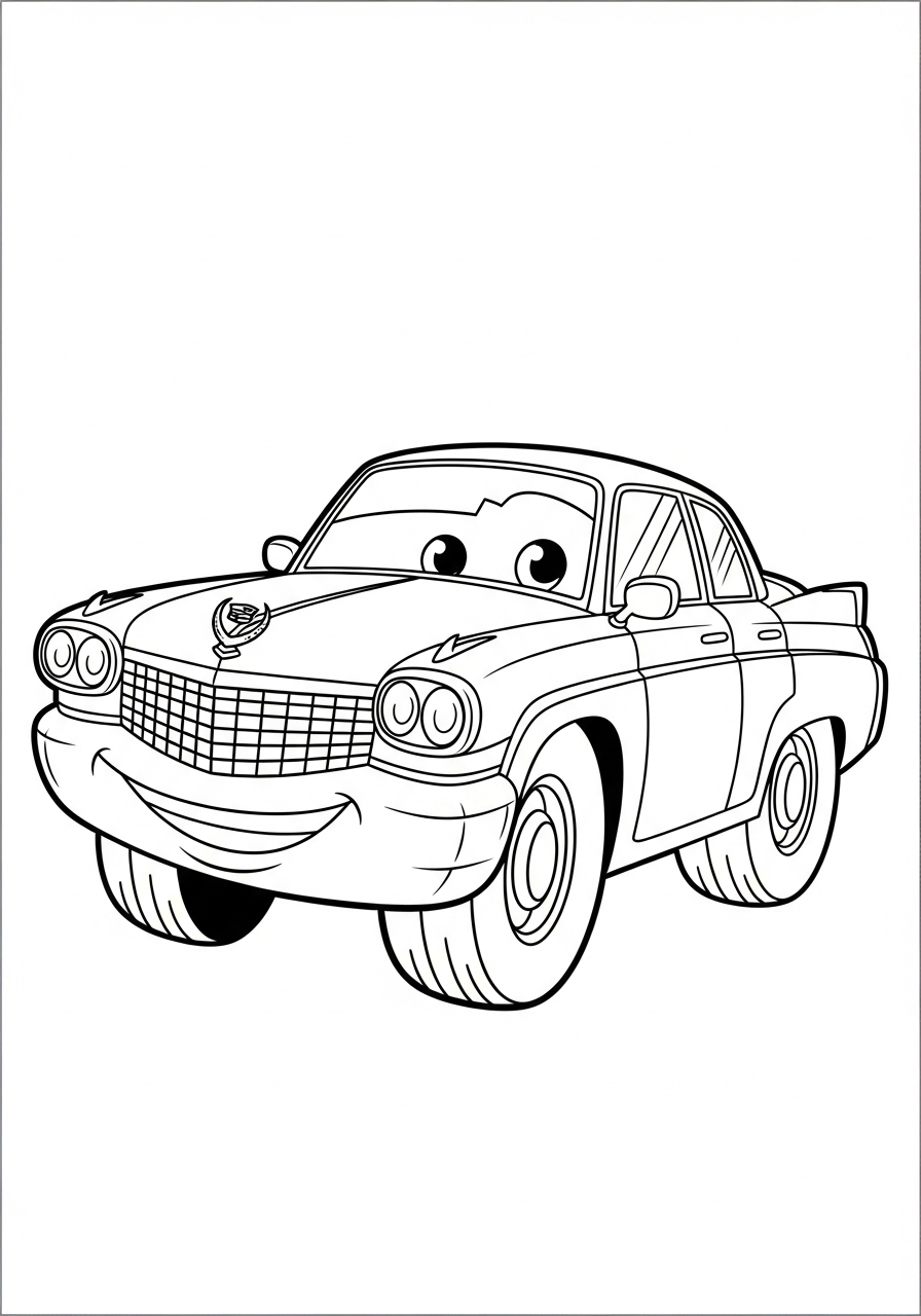 Cadillac 10 immagini di Cadillac da colorare per bambini