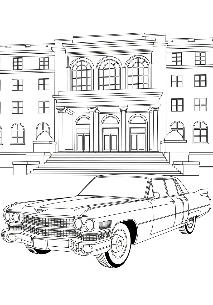 Cadillac 5 Cadillac da colorare a4