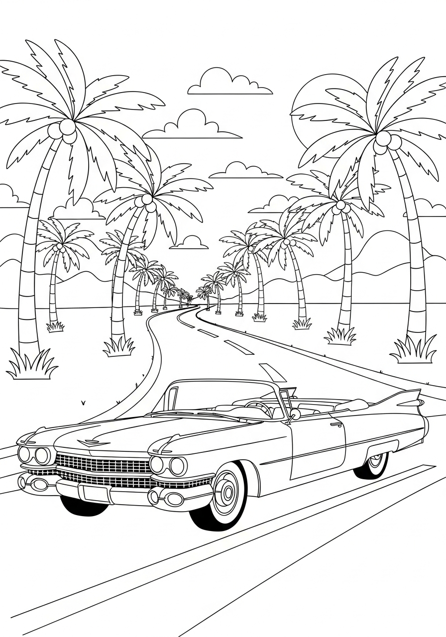 Cadillac 20 immagini da stampare e colorare di Cadillac