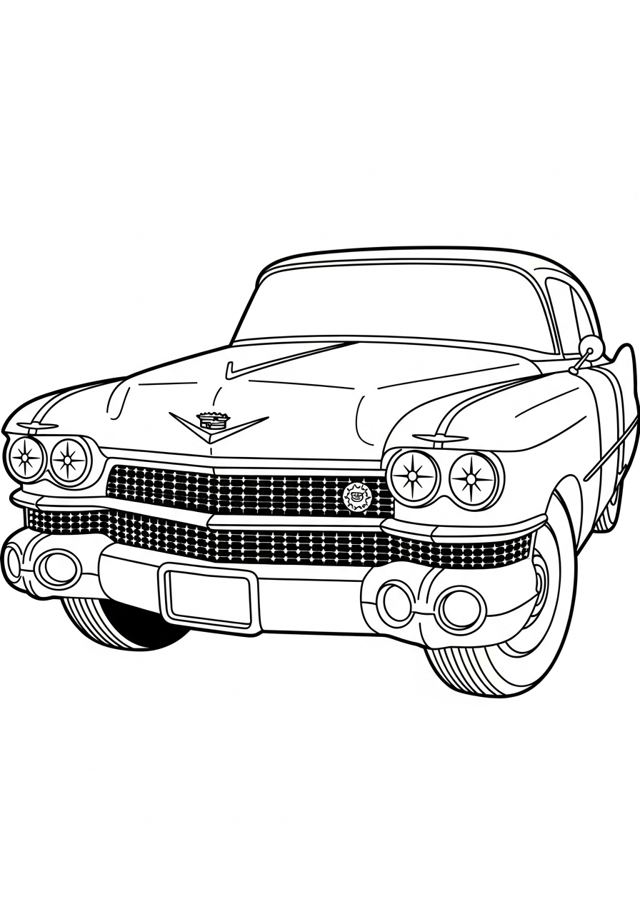 Cadillac 19 Cadillac da colorare