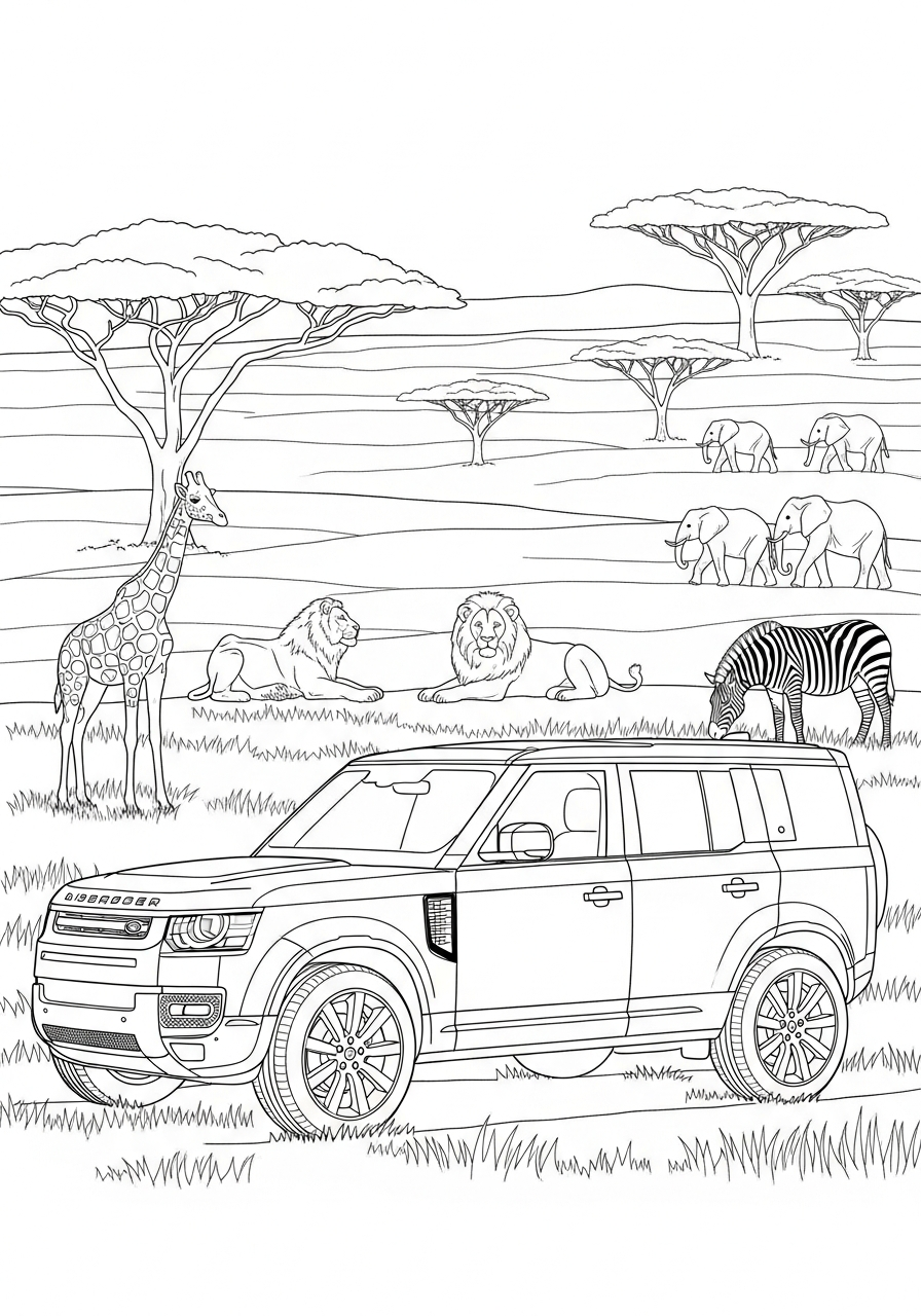 Land Rover 9 disegni di Land Rover da colorare e stampare