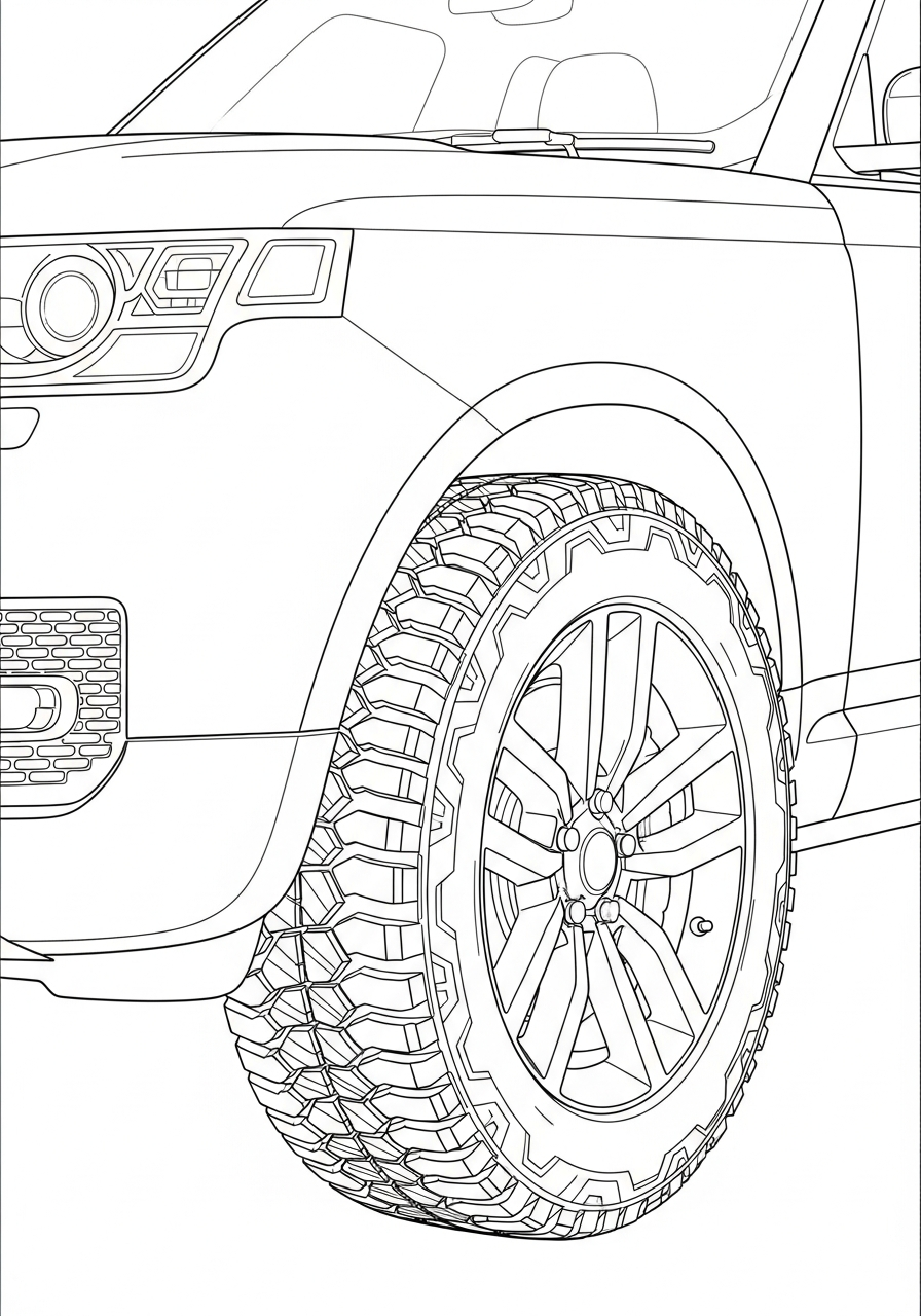 Land Rover 8 immagini da colorare di Land Rover