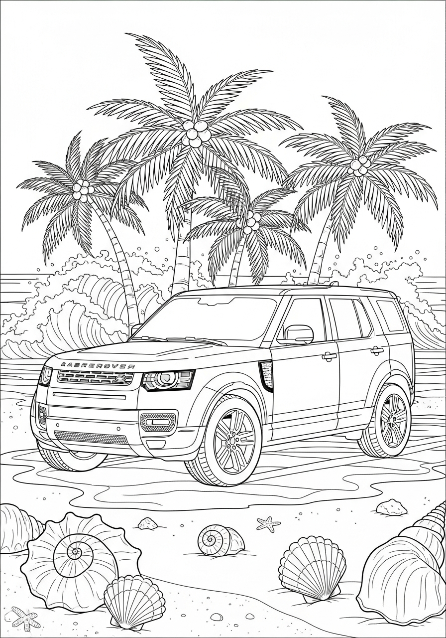 Land Rover 7 Land Rover da colorare facile