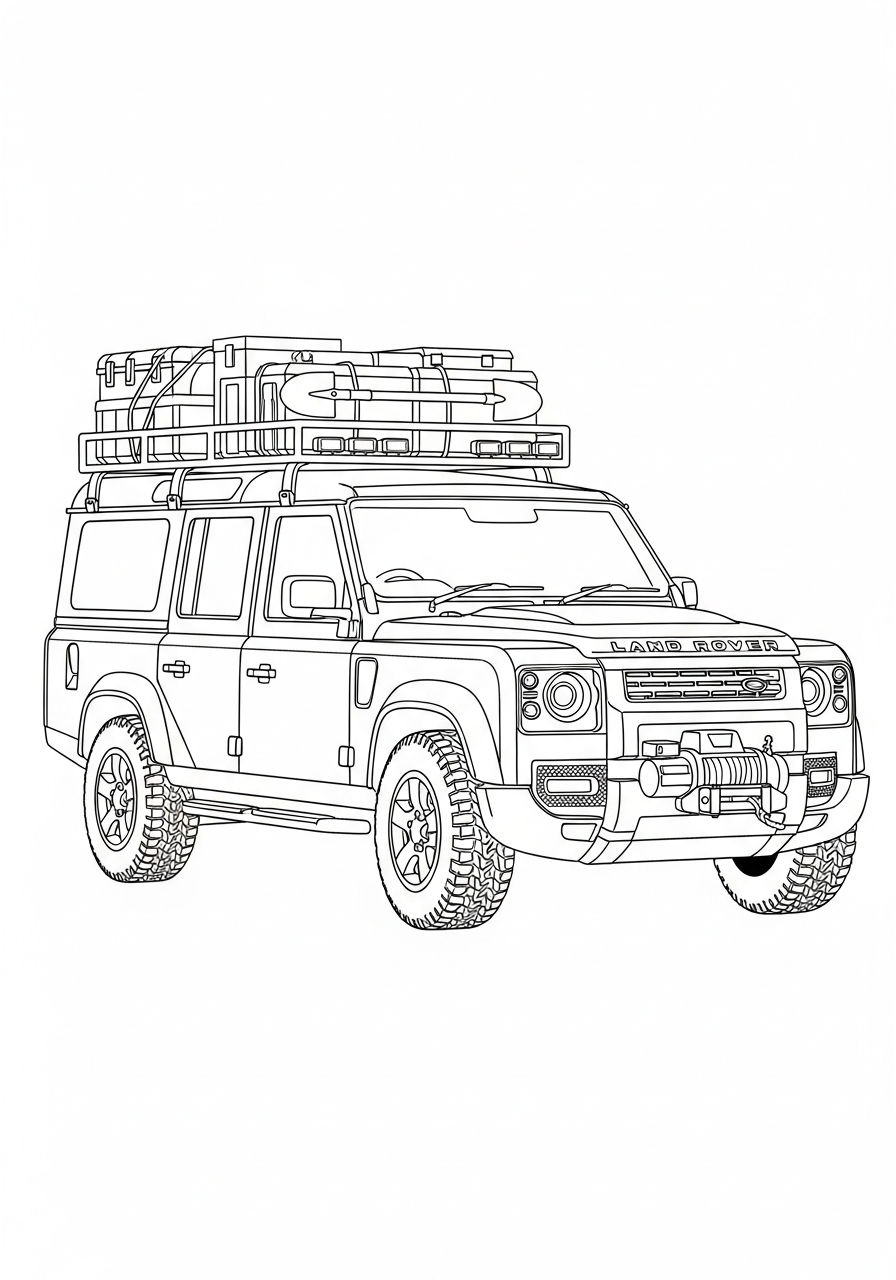 Land Rover 5 Land Rover da stampare e colorare gratis