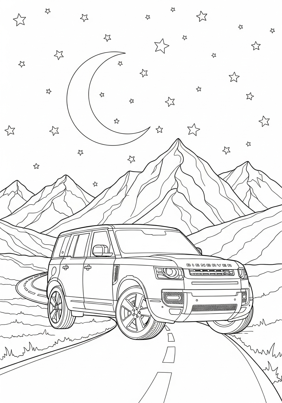 Land Rover 4 Land Rover da colorare e stampare pdf