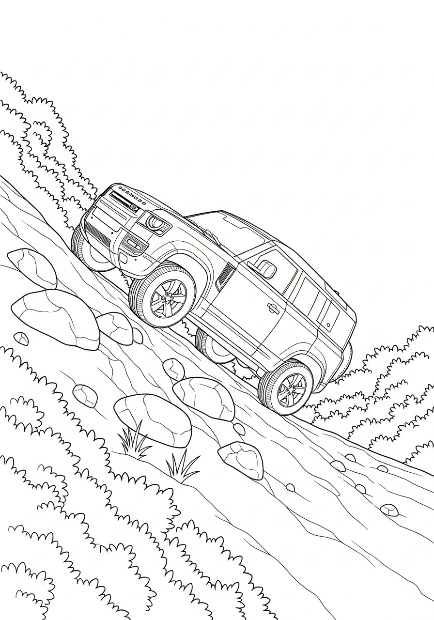 Land Rover 2 Land Rover da colorare per bambini