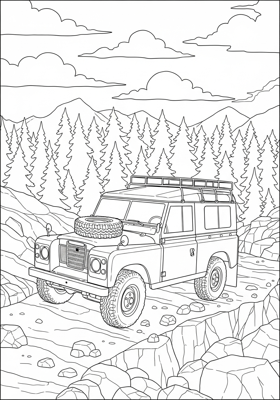 Land Rover 20 disegni di Land Rover da colorare da stampare 1