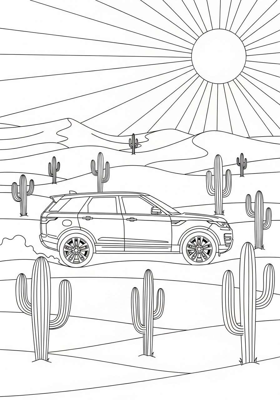Land Rover 16 immagini da colorare Land Rover gratis