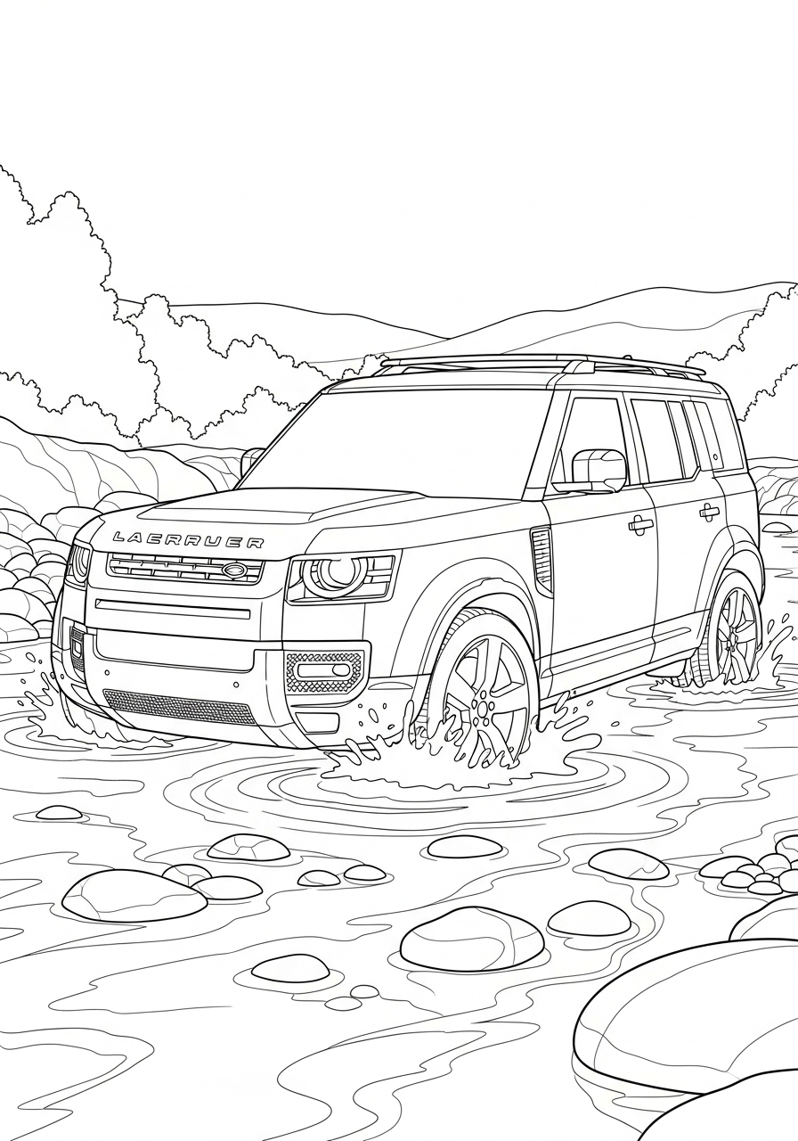 Land Rover 15 Land Rover da colorare a4