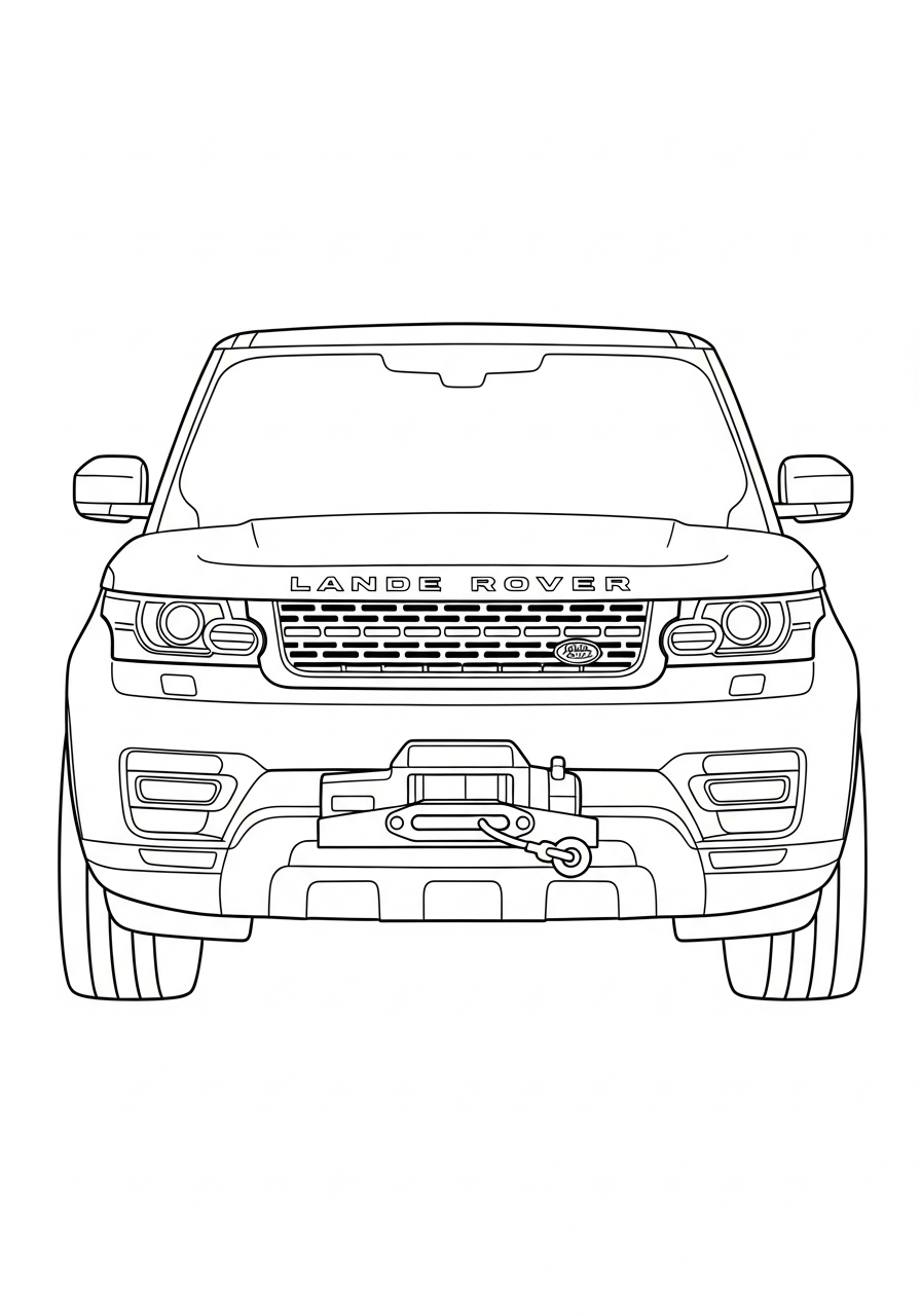 Land Rover 14 immagine di Land Rover da colorare