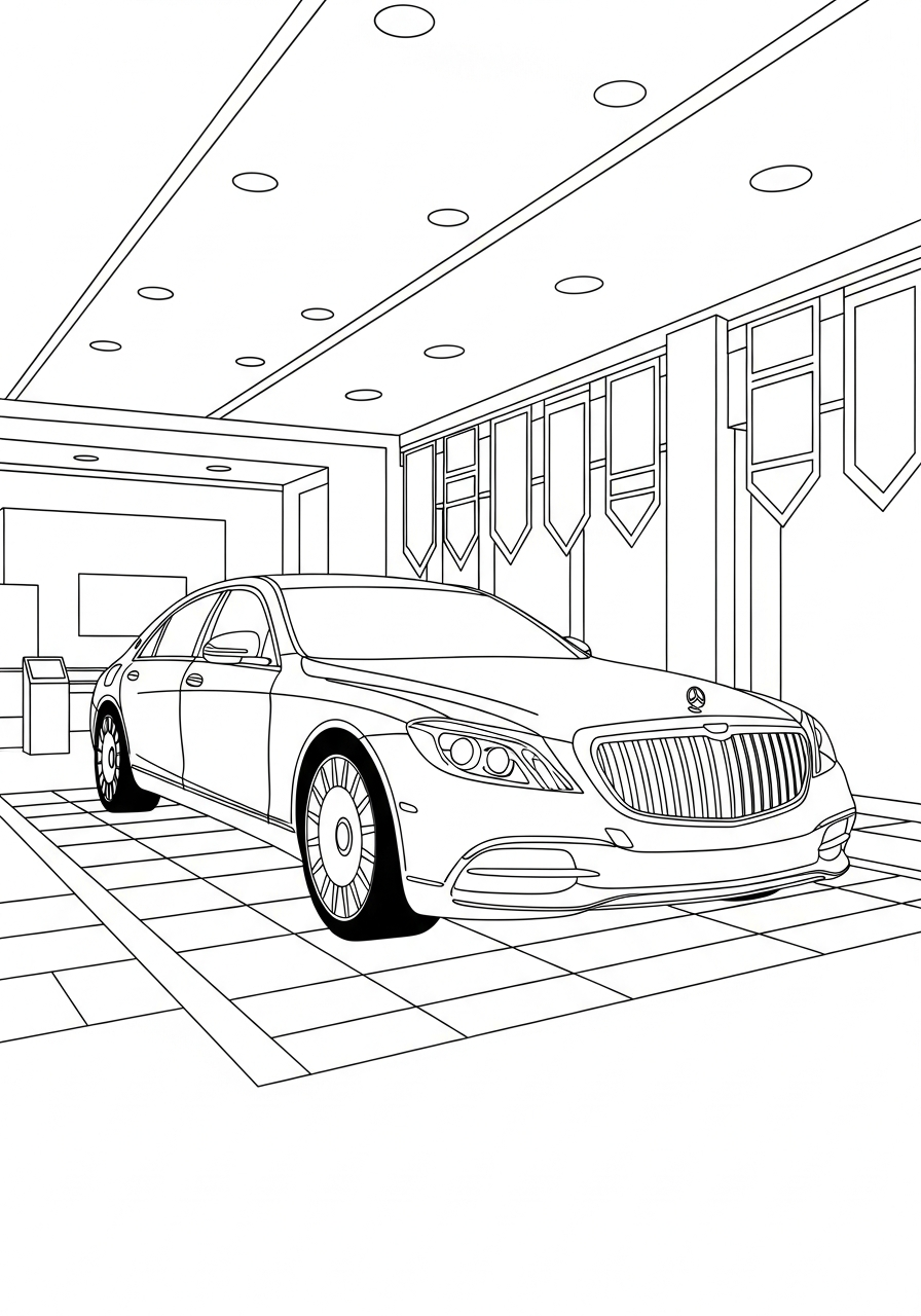 Maybach 12 Maybach disegno facile da colorare