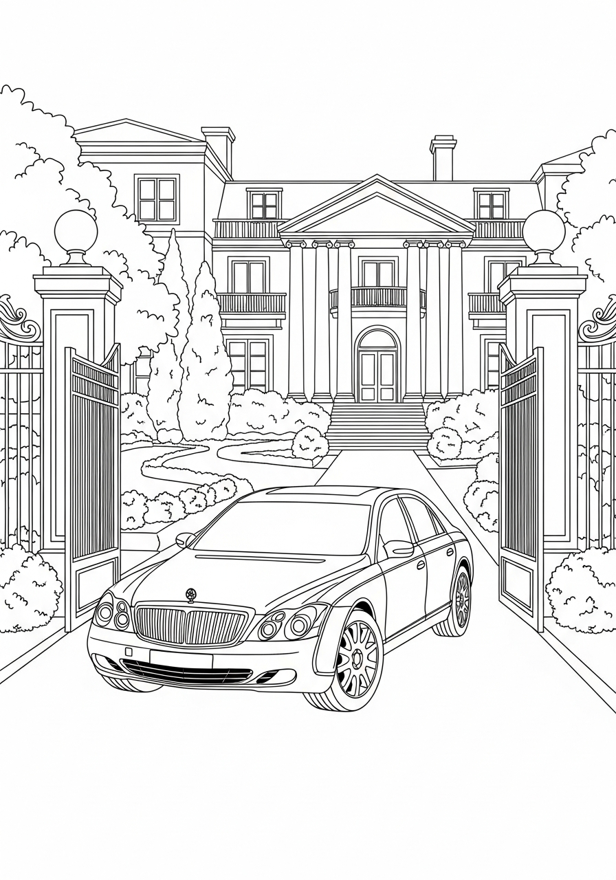 Maybach 16 disegni di Maybach da colorare e stampare