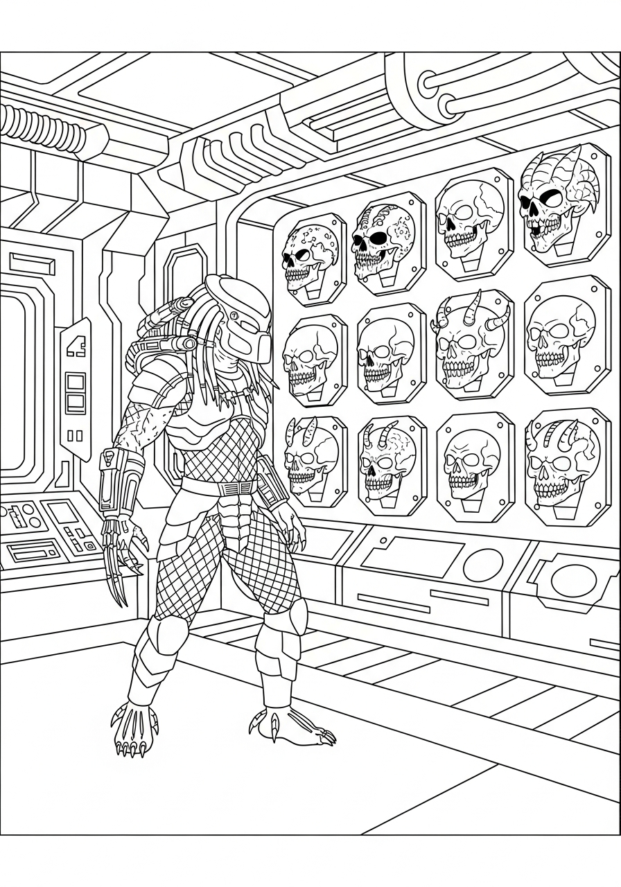 Predator 14 Predator immagini da colorare per bambini 1