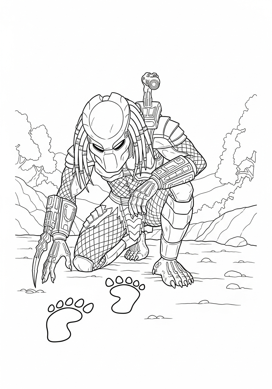 Predator 13 Predator da colorare pdf