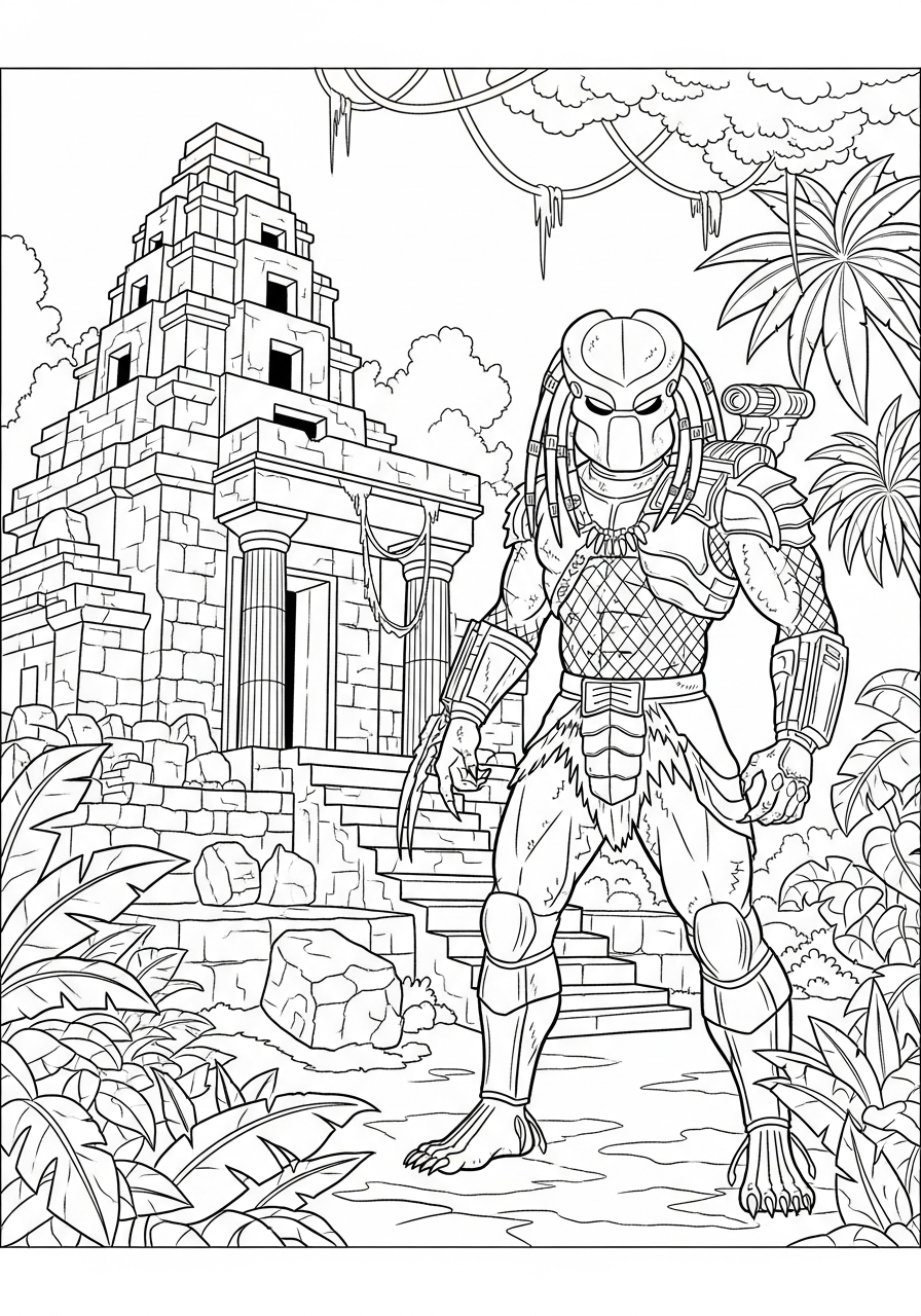 Predator 11 disegni da colorare Predator per bambini