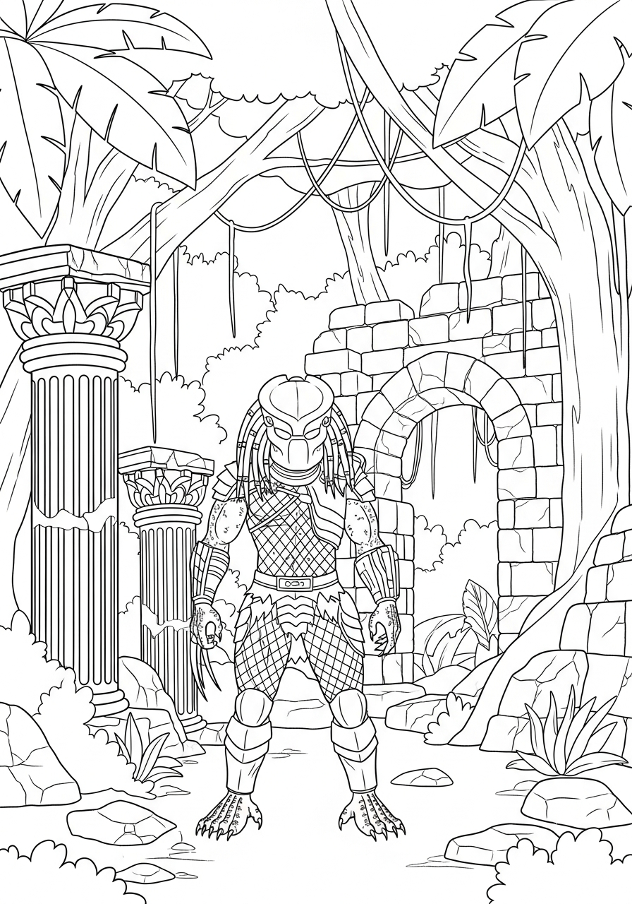 Predator 9 disegni di Predator da colorare per bambini