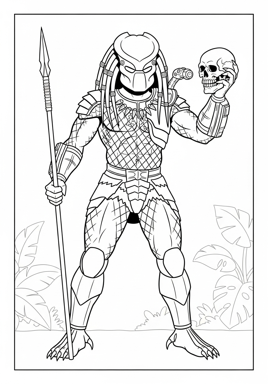 Predator 6 disegno Predator da colorare e stampare