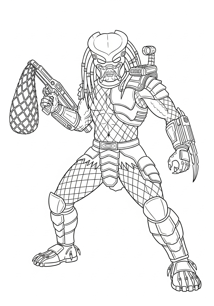 Predator 4 immagini da stampare e colorare di Predator