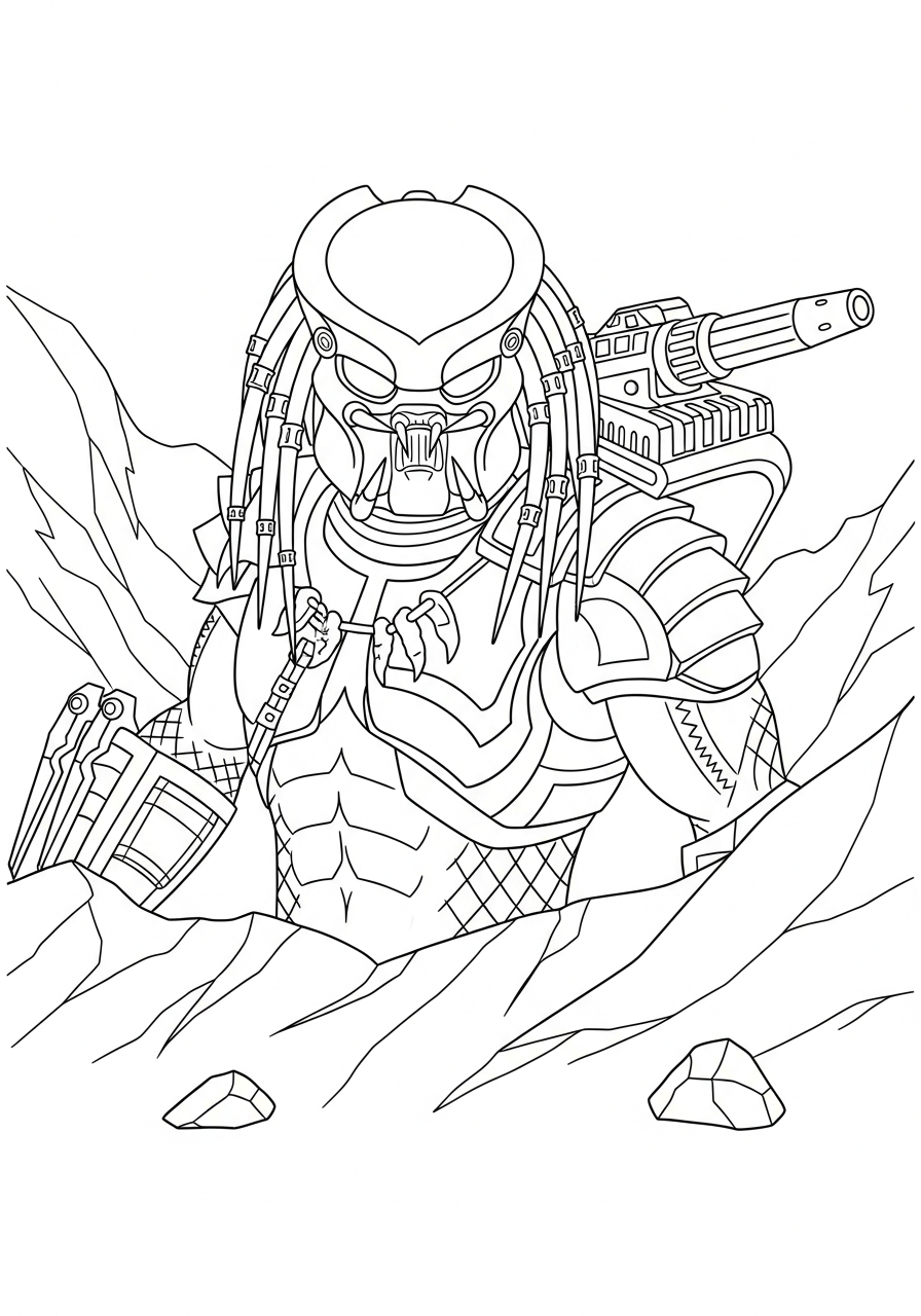 Predator 18 Predator da colorare per bambini