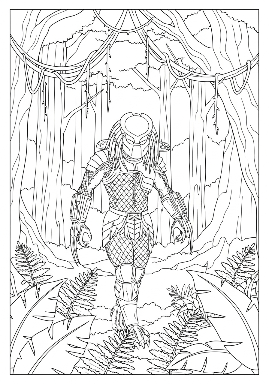 Predator 15 disegno Predator da colorare per bambini