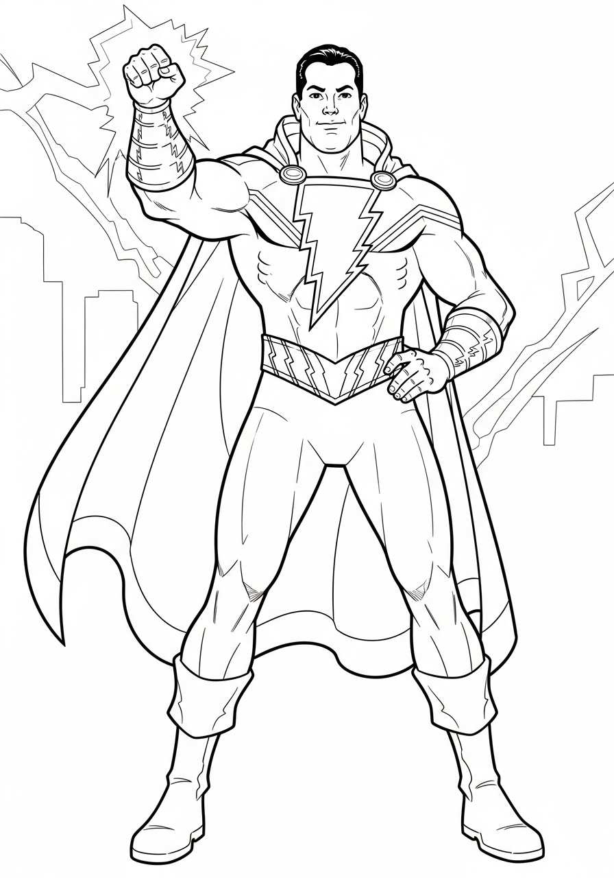 disegni Shazam facili da colorare