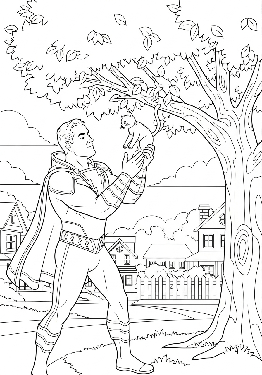 disegni da colorare gratis per bambini di Shazam