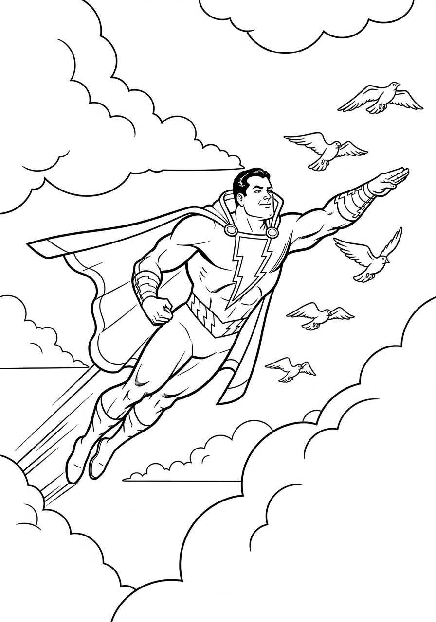 disegni da stampare e colorare Shazam