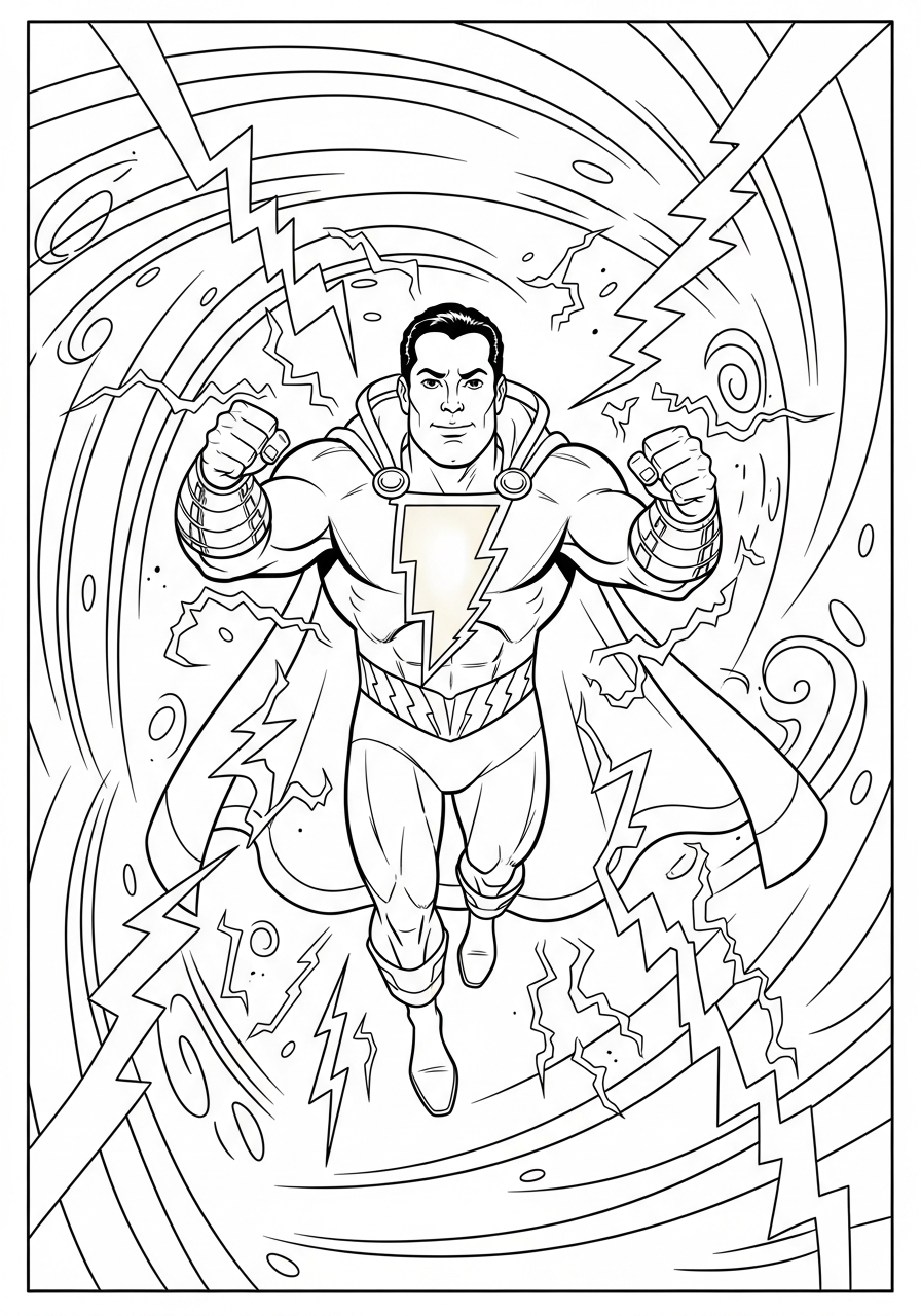 disegni di Shazam da colorare da stampare