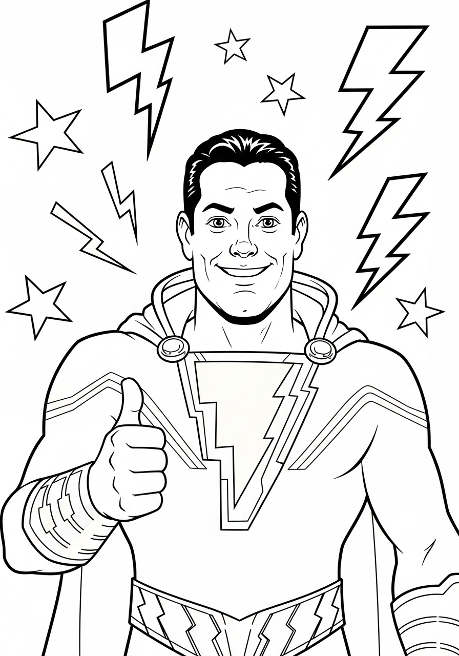da colorare Shazam disegno facile bambini