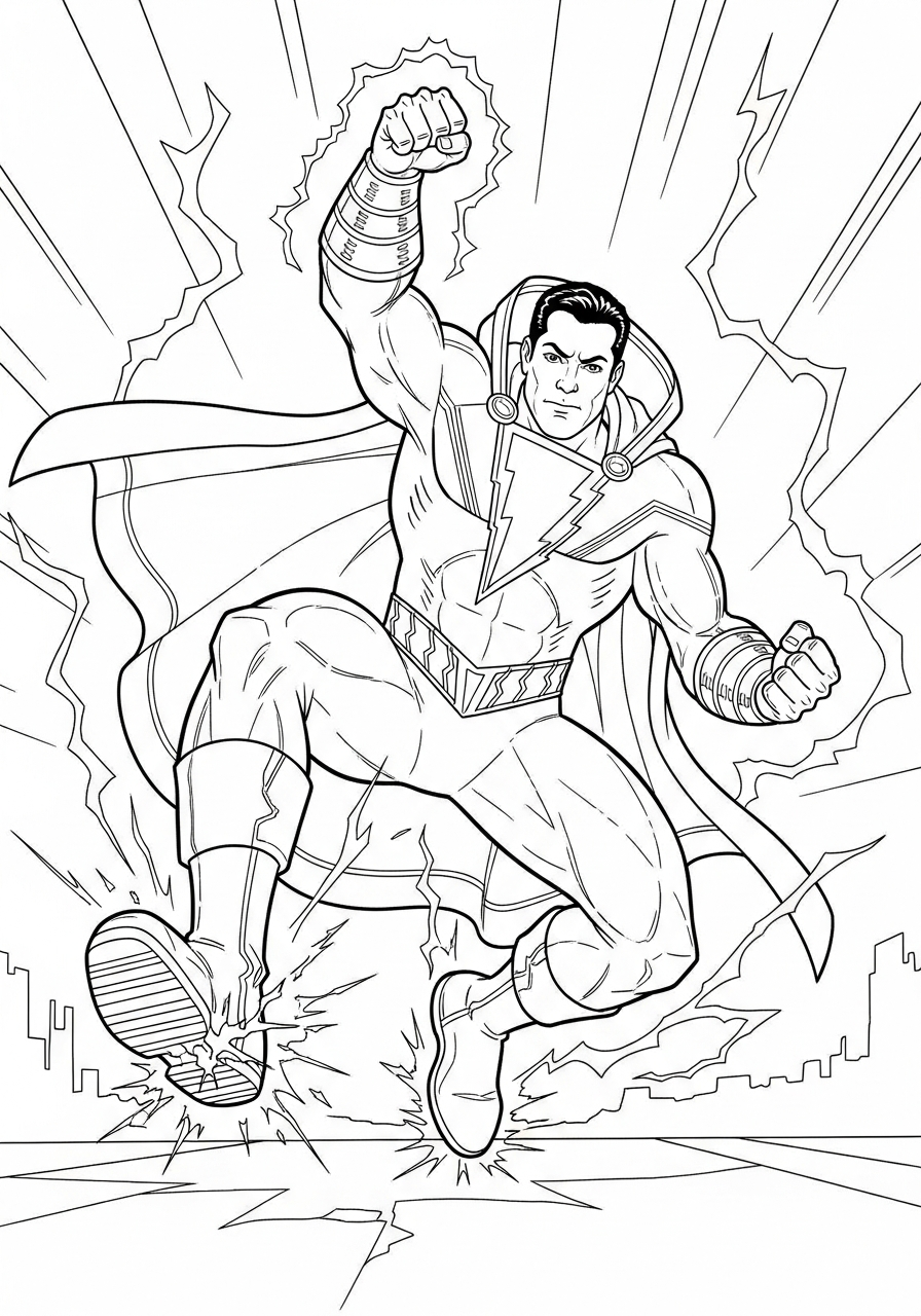 disegni da colorare Shazam pdf