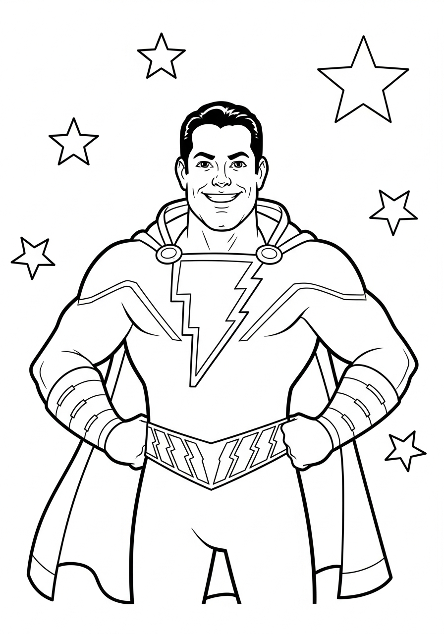 pdf stampare Shazam da colorare