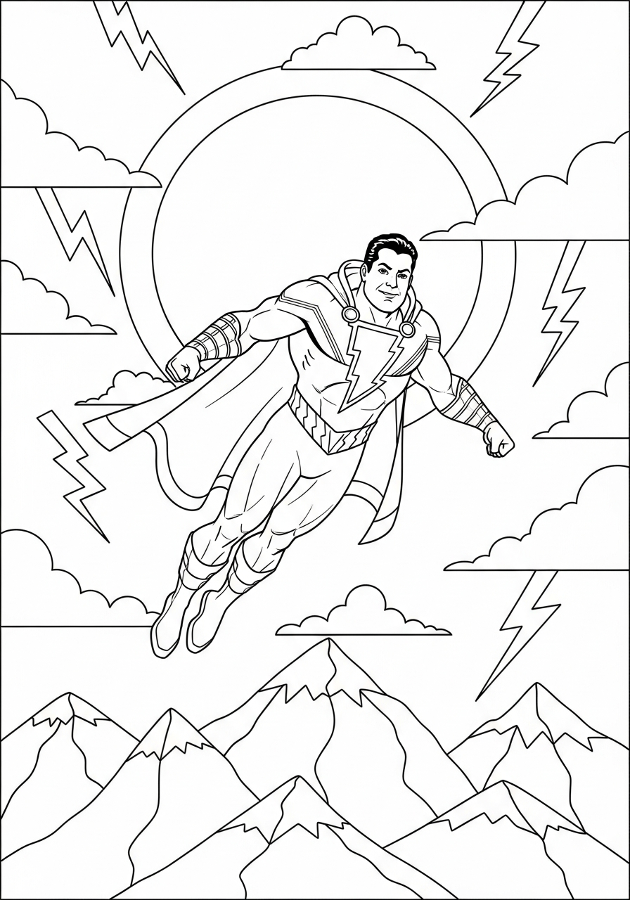 immagini di Shazam da colorare e stampare