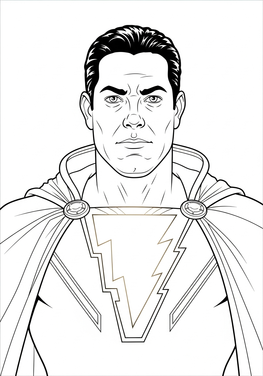 Shazam da colorare e stampare pdf