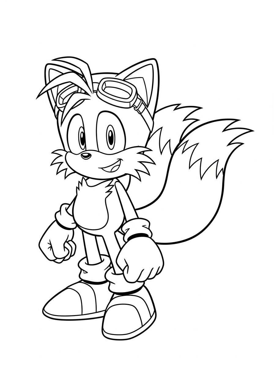 disegni da stampare e colorare Tails